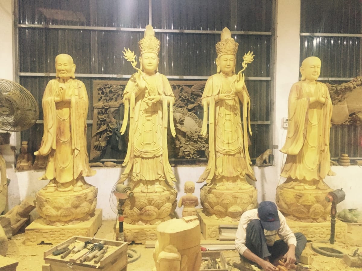 Tượng Phật Thờ Bằng Gỗ