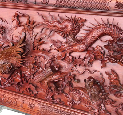 Tranh gỗ tứ linh